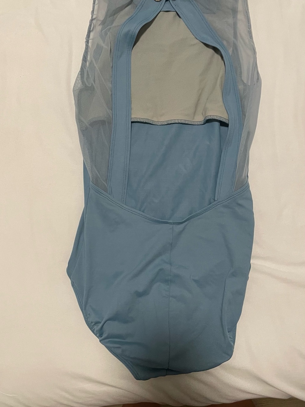 Light Blue Women’s Mesh-Back Bodysuit